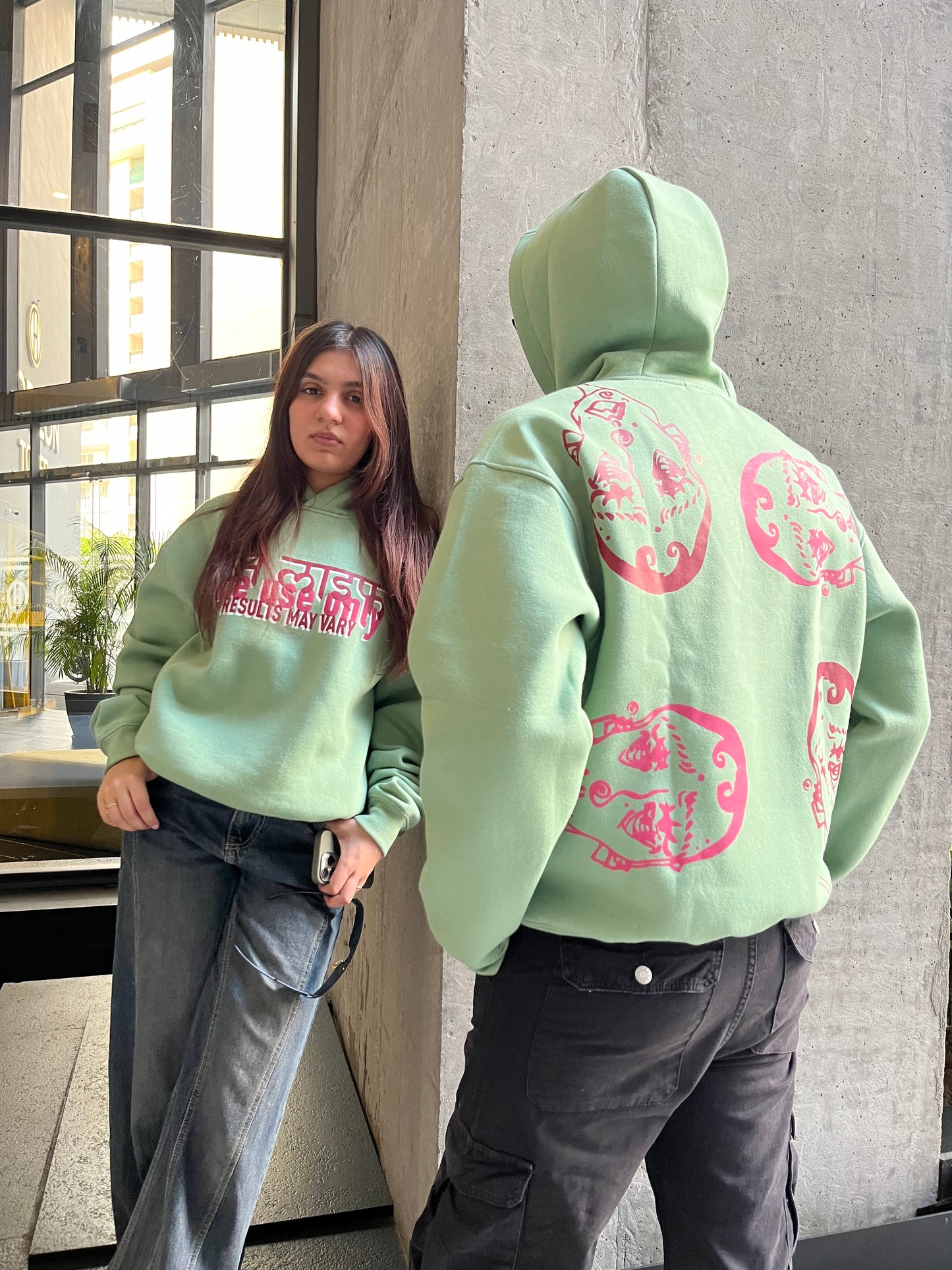 FACES OF LIFE HOODIE (MINT GREEN) DUO