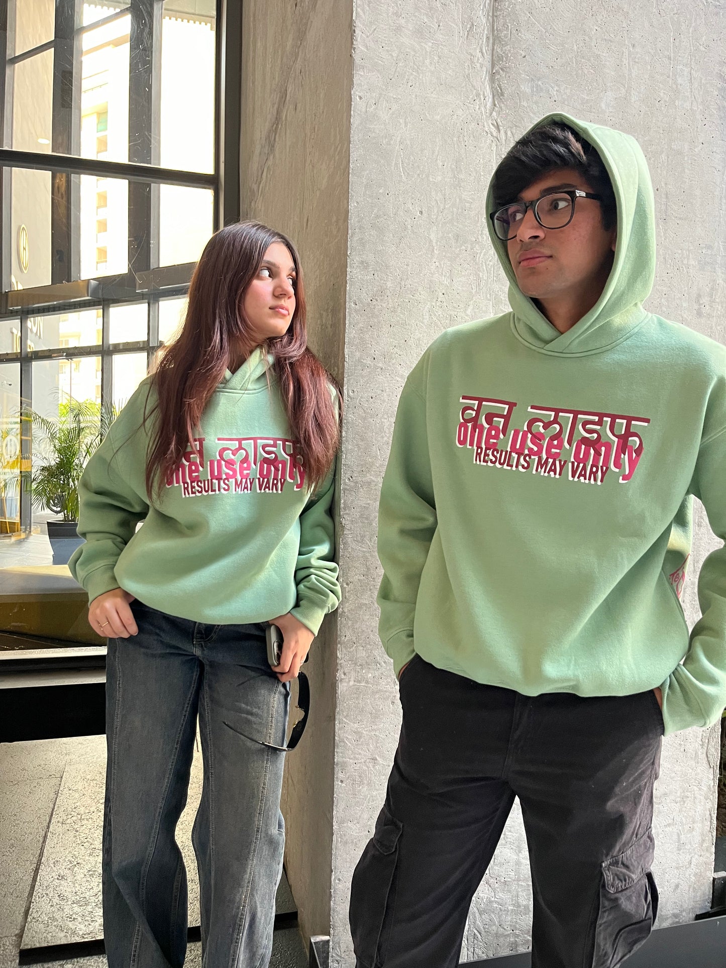 FACES OF LIFE HOODIE (MINT GREEN) DUO