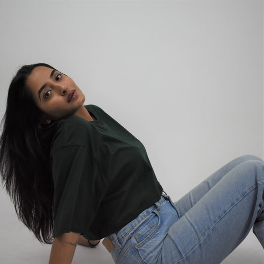 FOREST GREEN CROPTOP