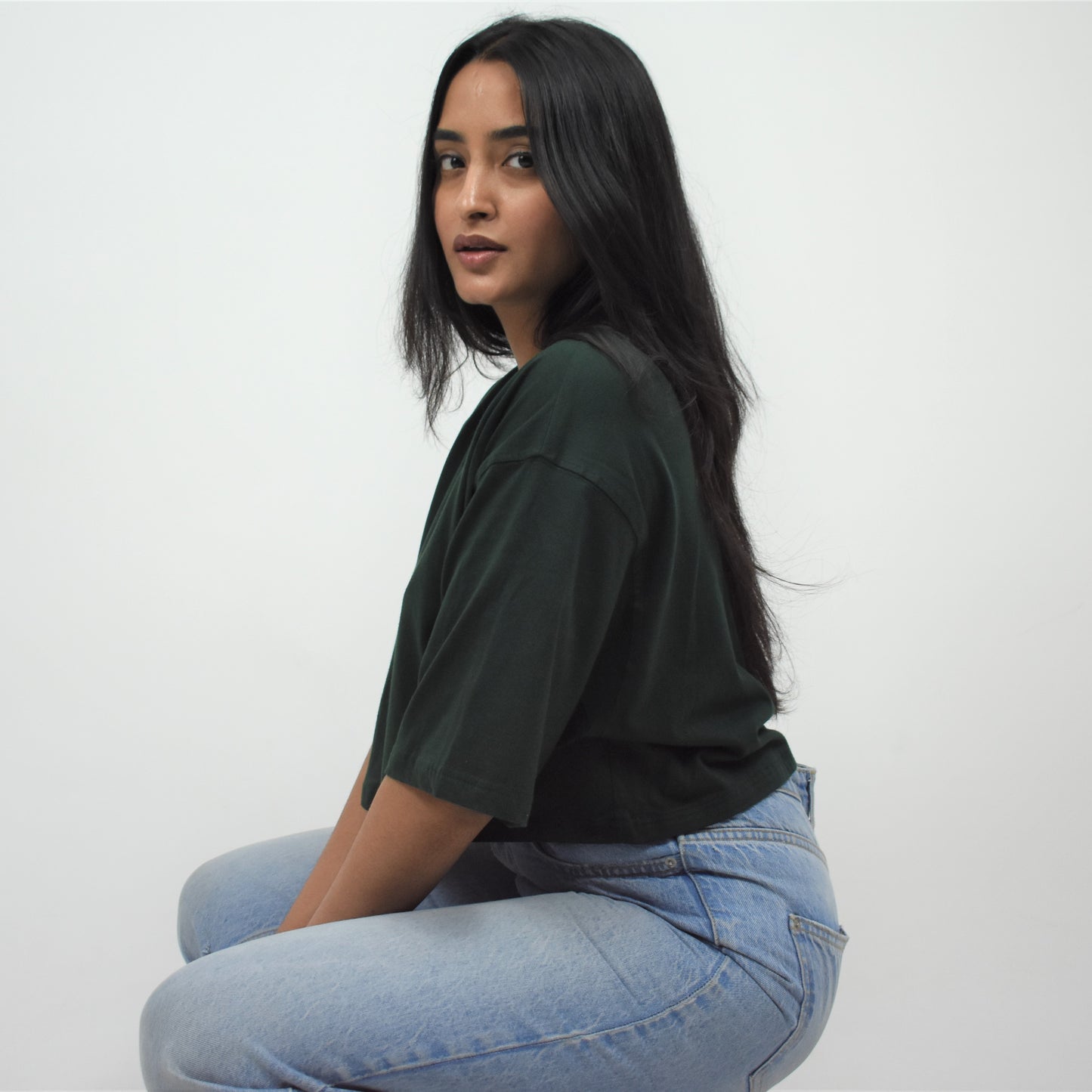 FOREST GREEN CROPTOP